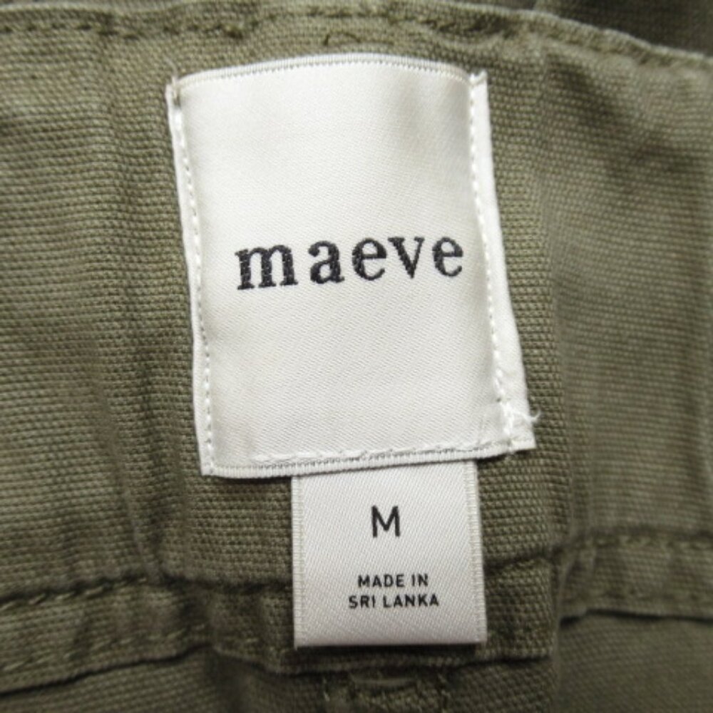 Anthropologie Maeve Utility Wide Leg Trousers Pants Green M - Picture 11 of 12